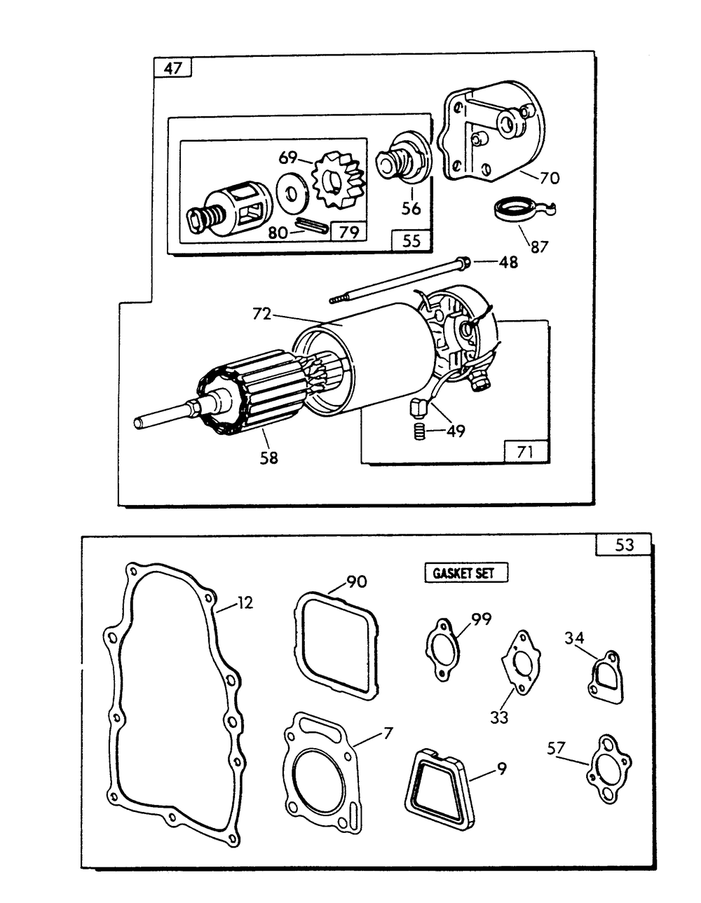 V-Twin Engine Parts (Part 3) Diagram and Parts List for 9067-9  Generac Generator