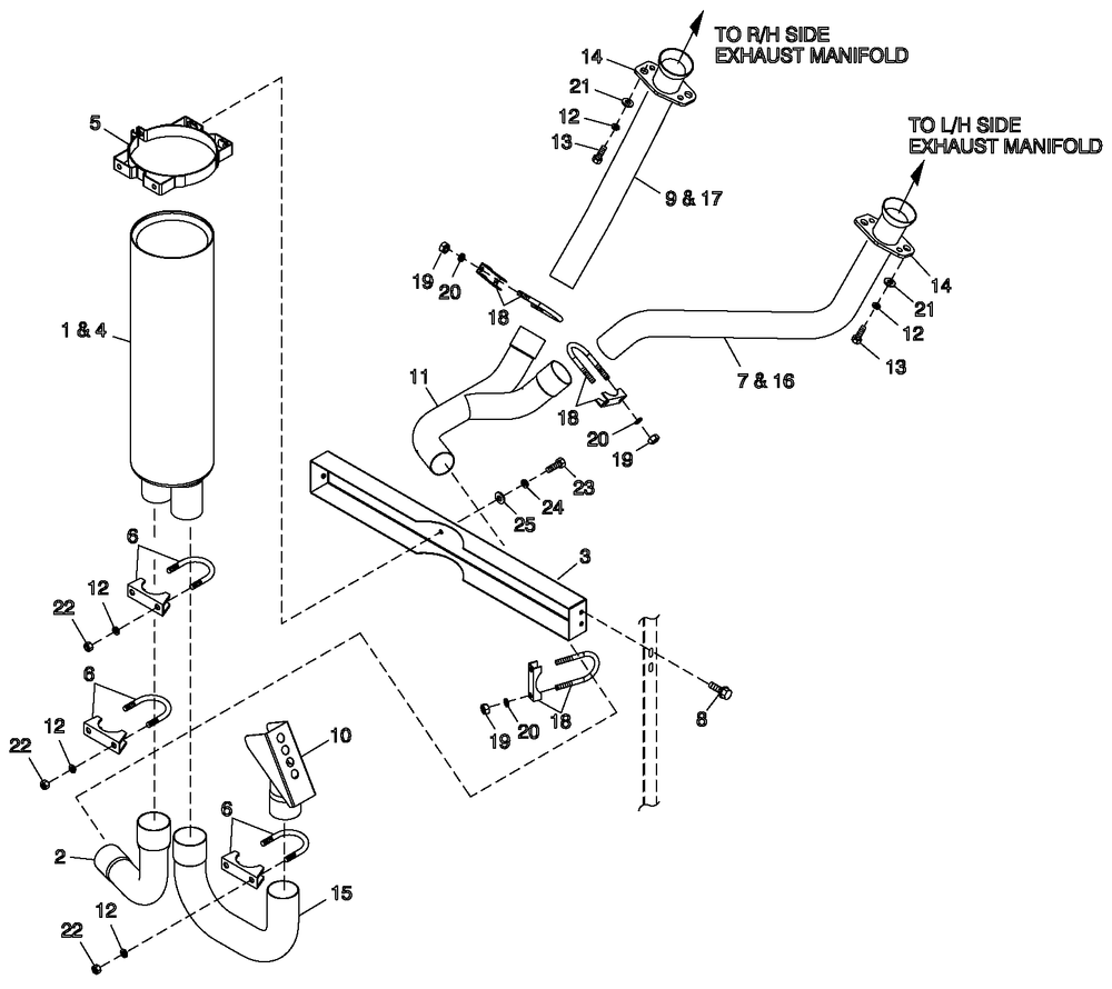 Ev Muffler Exh 4.2l G3 Telecom Diagram and Parts List for 0057091 (5304977)(2009) Generac Generator