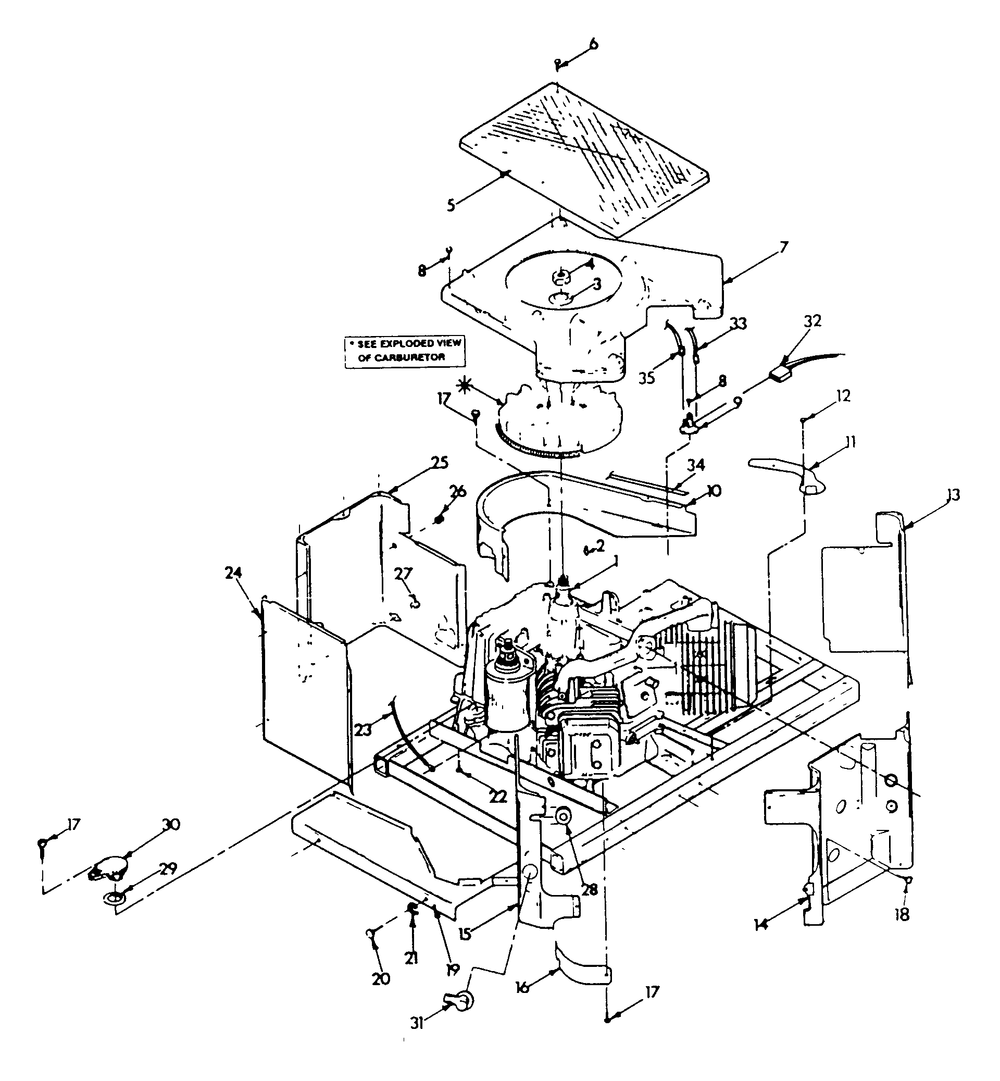 Sheet Metal Diagram and Parts List for 9208-0  Generac Generator