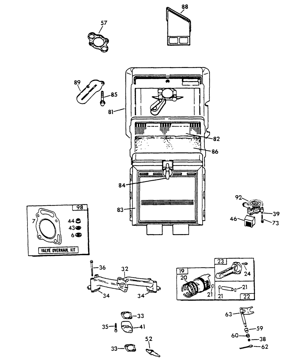 Engine - Gn-480 (Part 1) Diagram and Parts List for 0888-0  Generac Generator