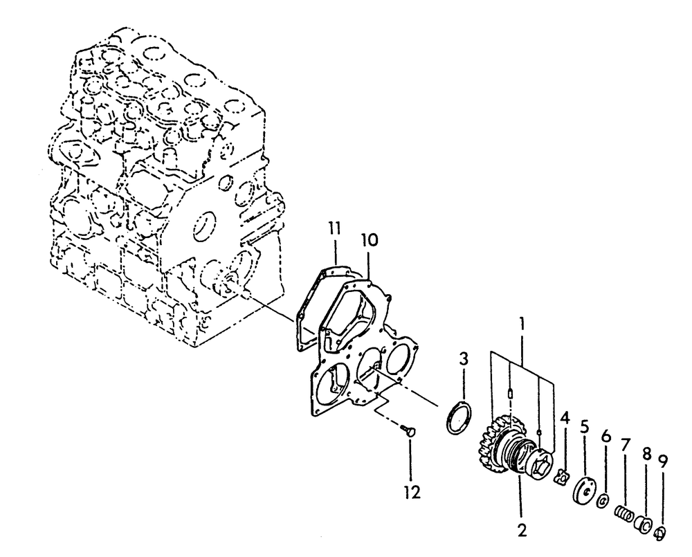 Oil Pump Components Diagram and Parts List for 8950-0  Generac Generator
