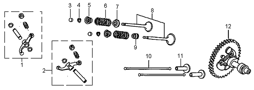 Camshaft Diagram and Parts List for 0060371 (6700464A - 6929693A)(2011) Generac Generator