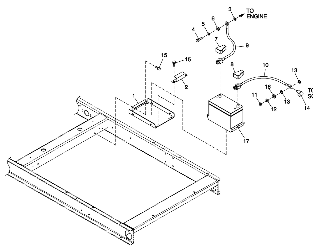 Battery 2.4l Cpl Diagram and Parts List for QT02524ANAN (4828186 - 4838636)(2007) Generac Generator