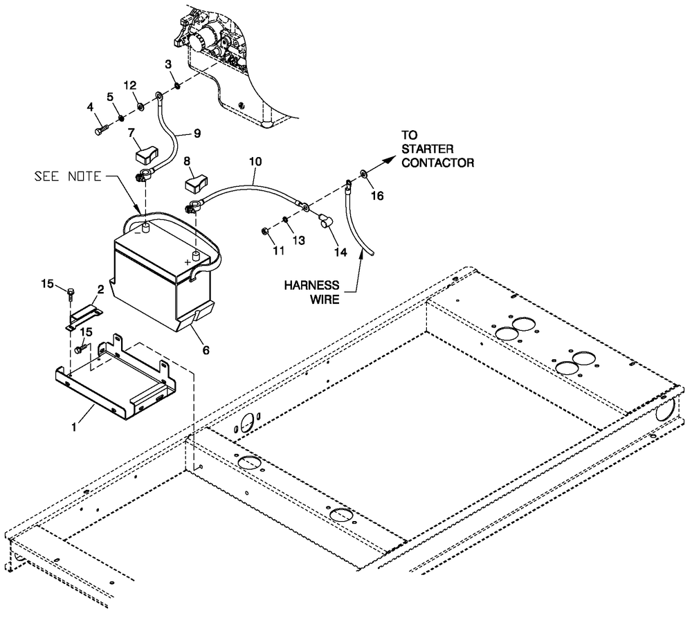 Battery C 1 1.6l Diagram and Parts List for ET02516JNSX (6567018)(2011) Generac Generator