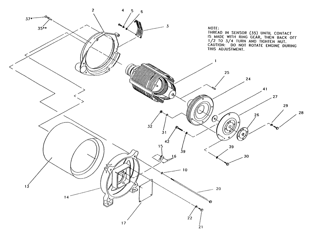 Generator Diagram and Parts List for 0756-0  Generac Generator