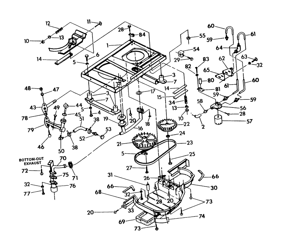 Base And Pulleys Diagram and Parts List for 9008-9  Generac Generator