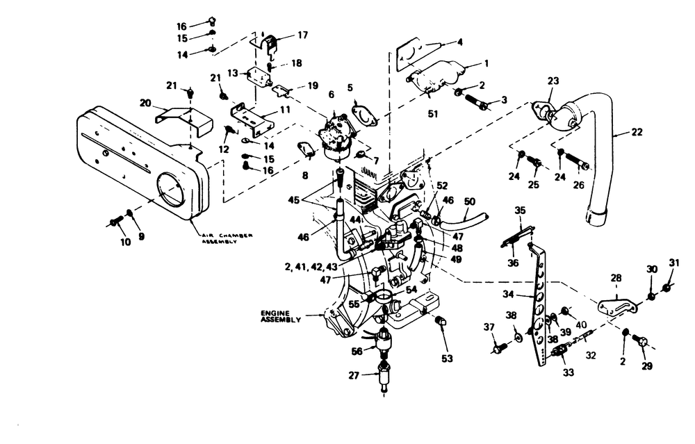 Engine Accessories Diagram and Parts List for 8209-2  Generac Generator