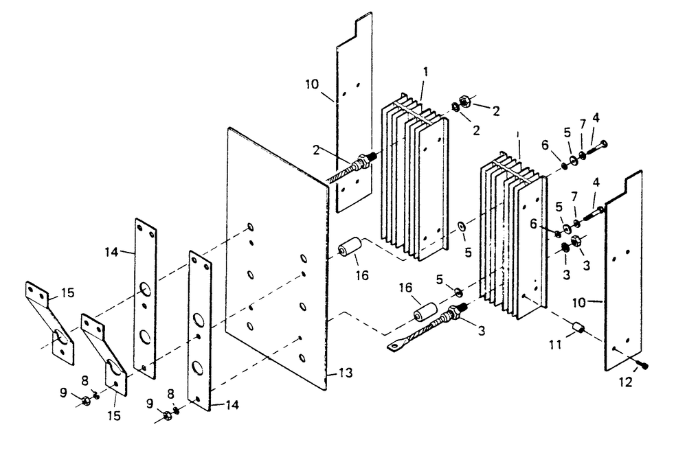 Diode Plate Diagram and Parts List for 6973-1  Generac Welder