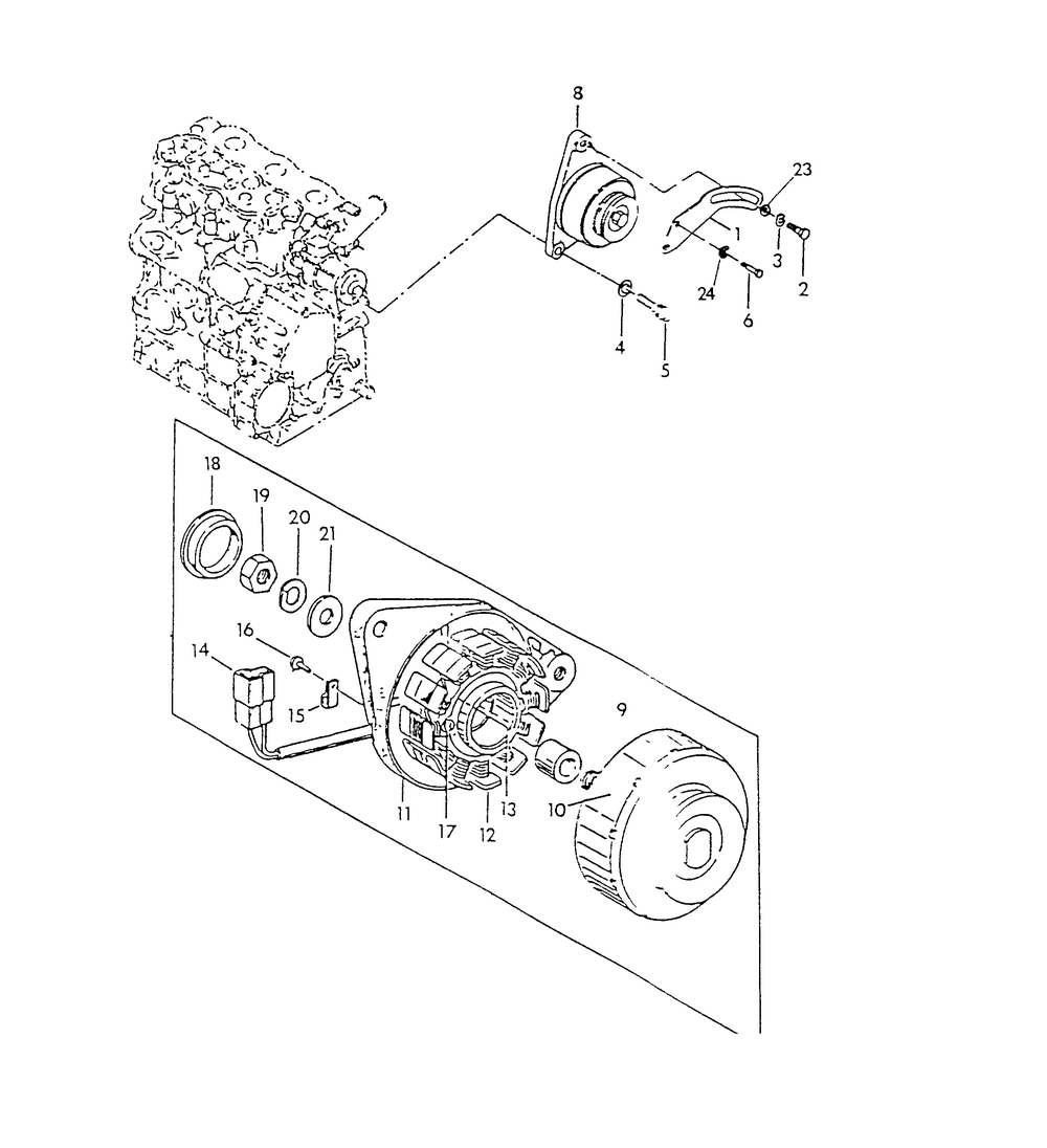 D-C Alternator Diagram and Parts List for 9422-0  Generac Generator