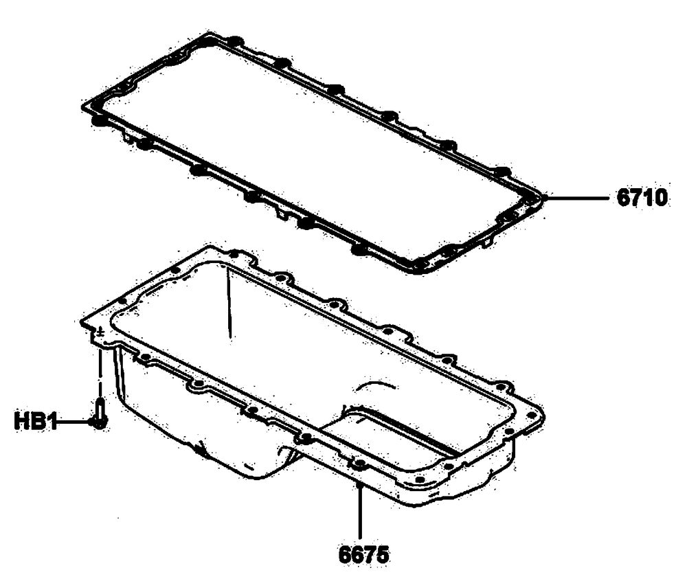 Gas Engine Oil Pan Diagram and Parts List for ET07068ANAN (5713896 - 5713897)(2009) Generac Generator