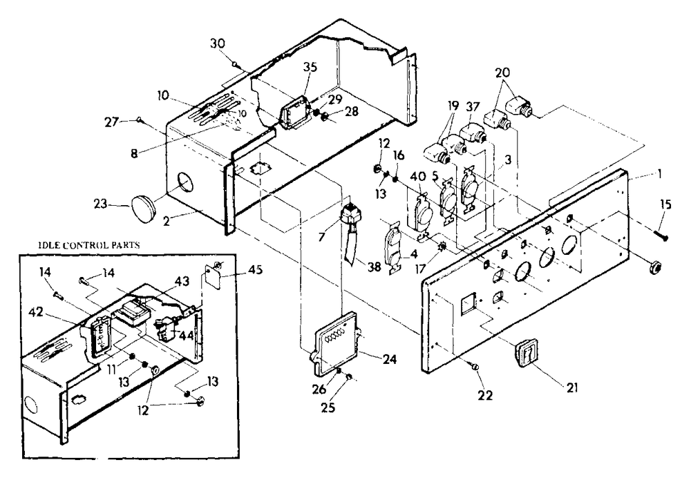 Control Panel (Electric Start) Diagram and Parts List for C8000 (5565-0)(5565-0) Generac Generator