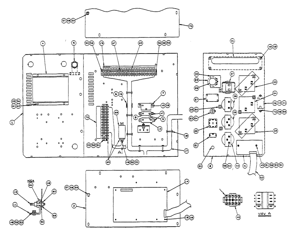 Control Panel Diagram and Parts List for 0915-3  Generac Generator