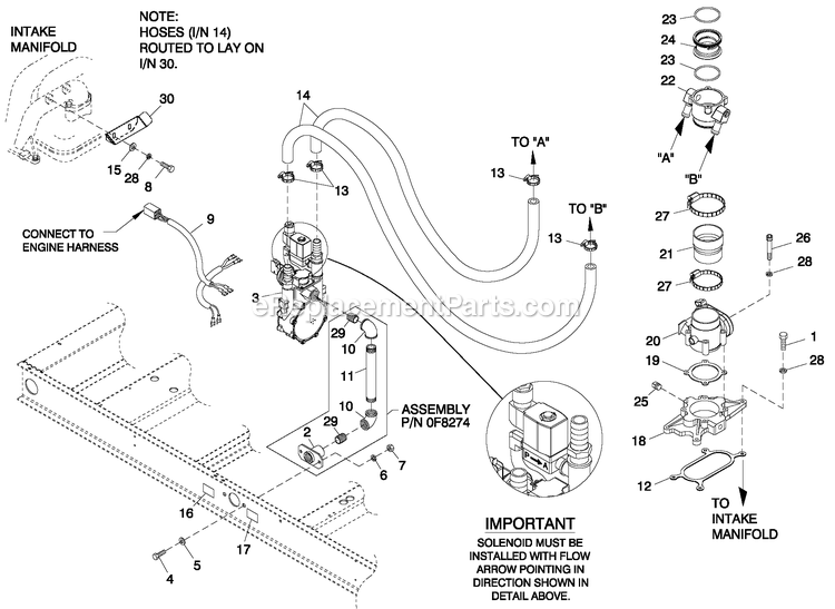 Fuel Nat. Gas And Lp Vapor 6.8l 4 Pole Diagram and Parts List for QT07068GVSNA (6168590)(2010) Generac Generator