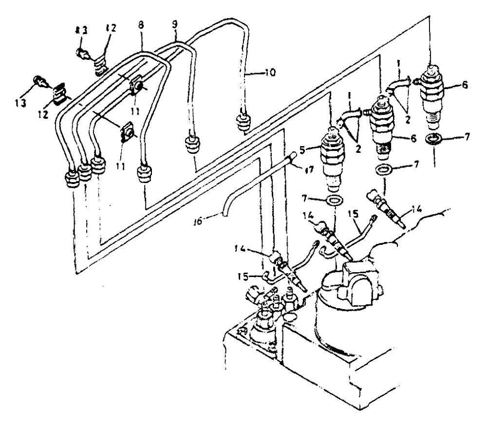 Nozzle Holder Group Diagram and Parts List for 1008-B  Generac Welder