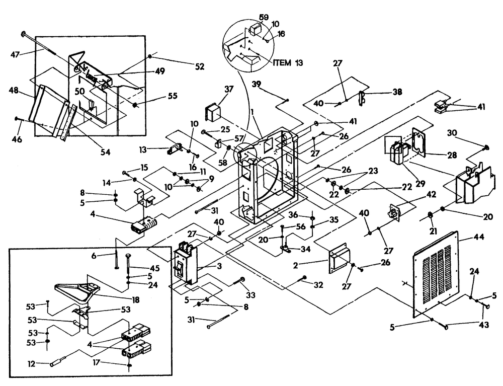 Control Panel Diagram and Parts List for 9740-0  Generac Generator