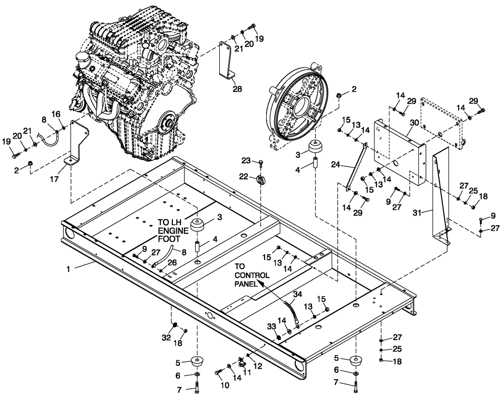 Ev Mtg Base 4.2l G3 Telecom Diagram and Parts List for 0057091 (5304977)(2009) Generac Generator