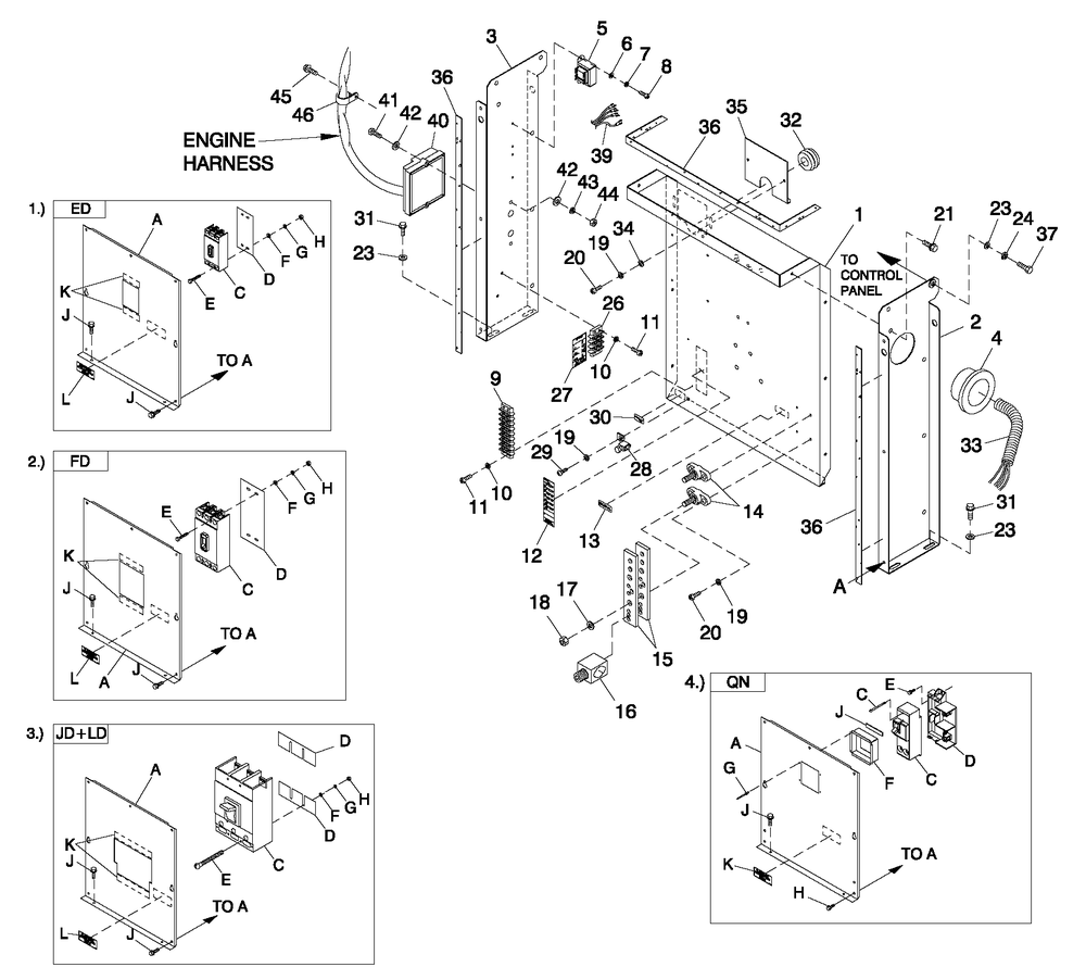 Cpl C2 And C4 Flex Hsb Diagram and Parts List for QT02524ANAN (4828186 - 4838636)(2007) Generac Generator