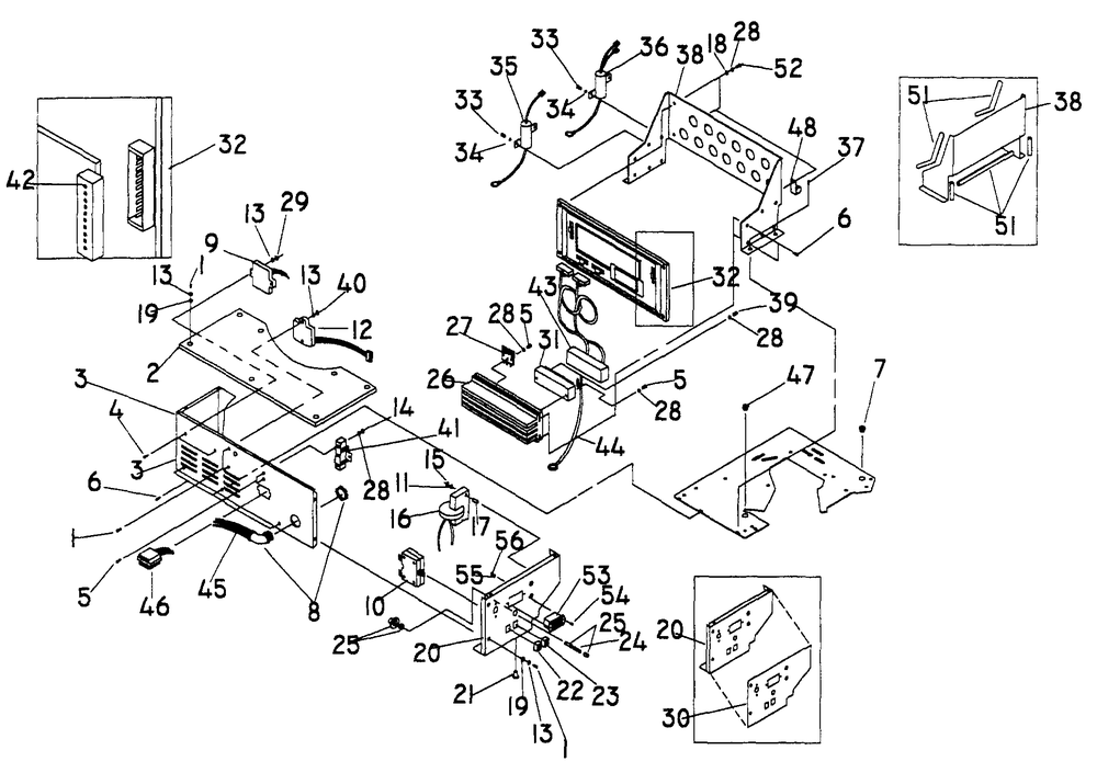 Control Panel Diagram and Parts List for 0803-3 Np-34lp Generac Generator