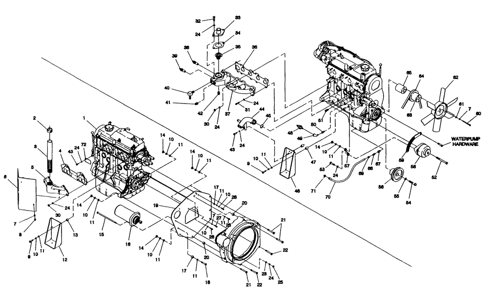 Engine Compartment Diagram and Parts List for 4092-0  Generac Generator