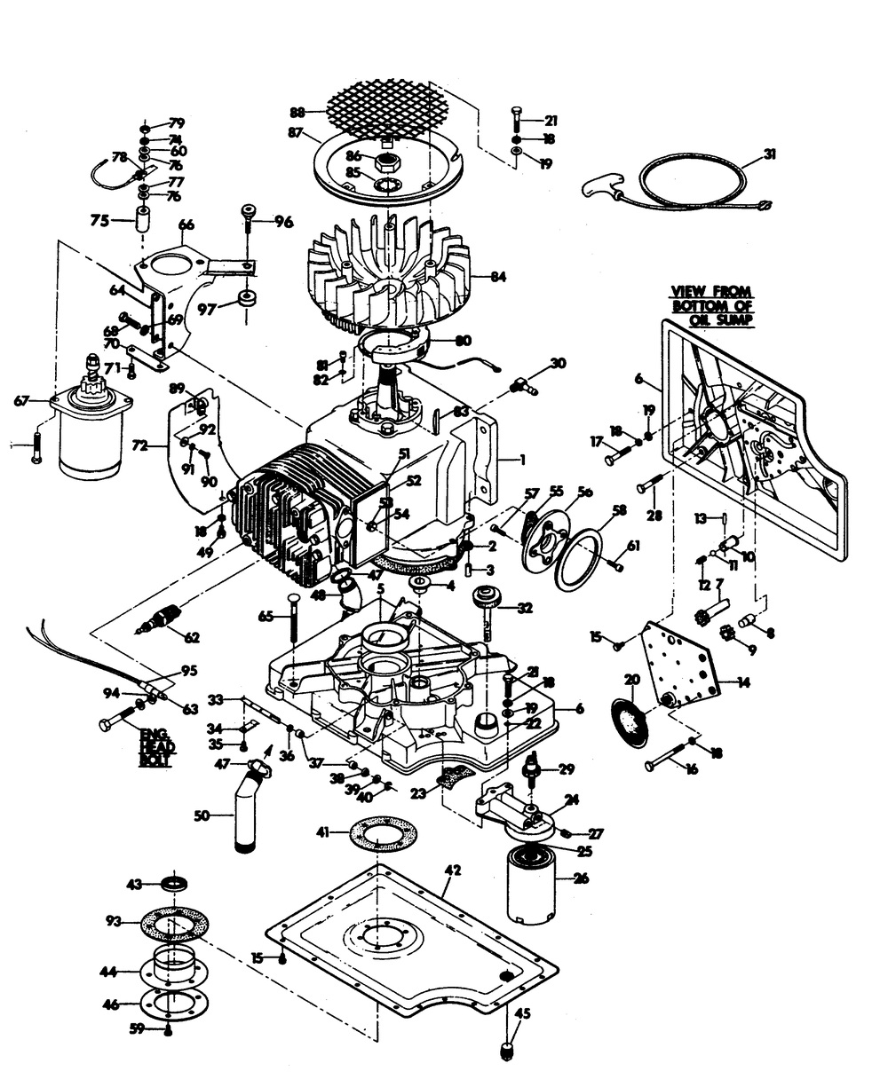 Engine Parts Diagram and Parts List for 6209-1  Generac Generator