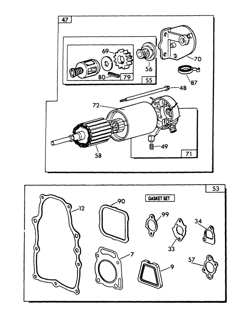 Engine Common Parts 3 Diagram and Parts List for 9508-0  Generac Generator