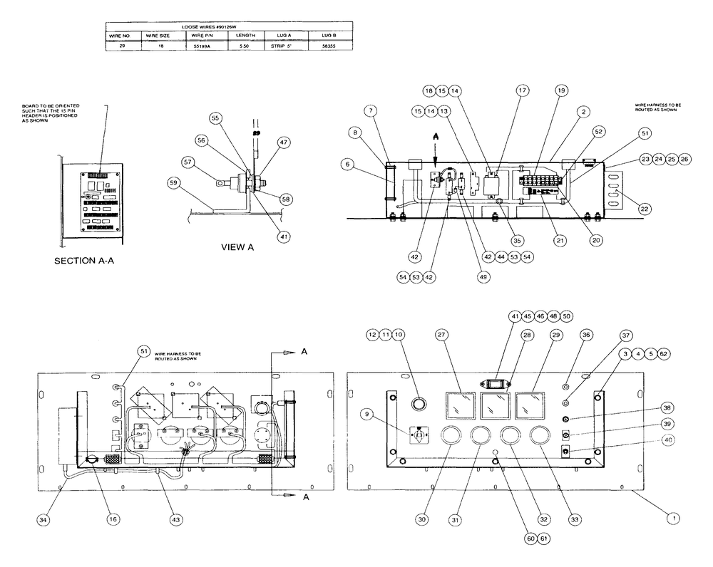 Control Panel Diagram and Parts List for 4066-0  Generac Generator