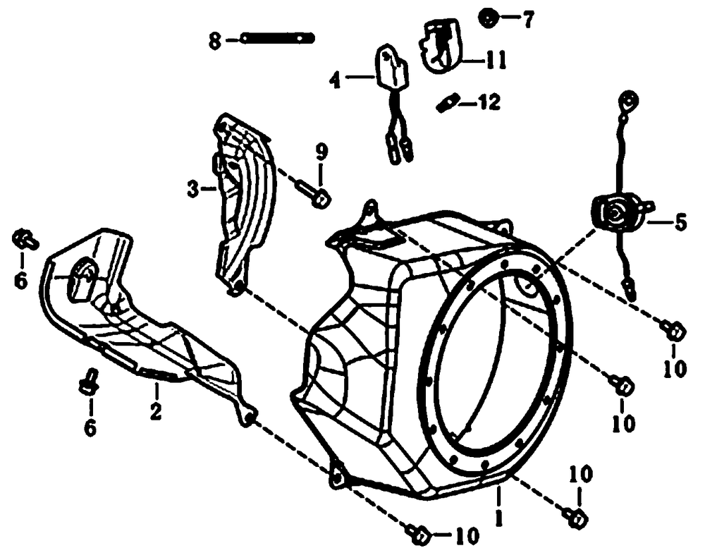 Shroud Diagram and Parts List for 0059911 (7363389 - 7363816)(2012) Generac Generator