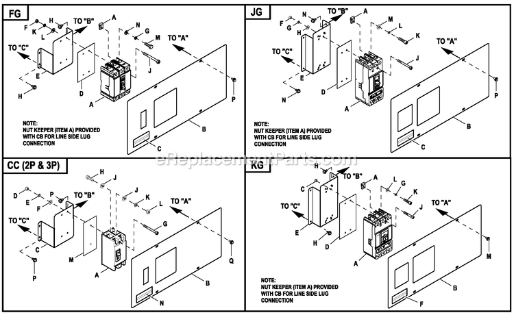 Ev Connection Box C2 Cpl (3) Diagram and Parts List for RG03824KNAX (9610470)(2015) Generac Generator