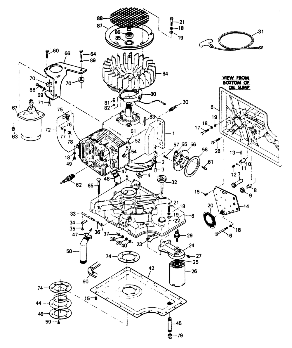 Engine Parts Diagram and Parts List for 6244-5  Generac Generator