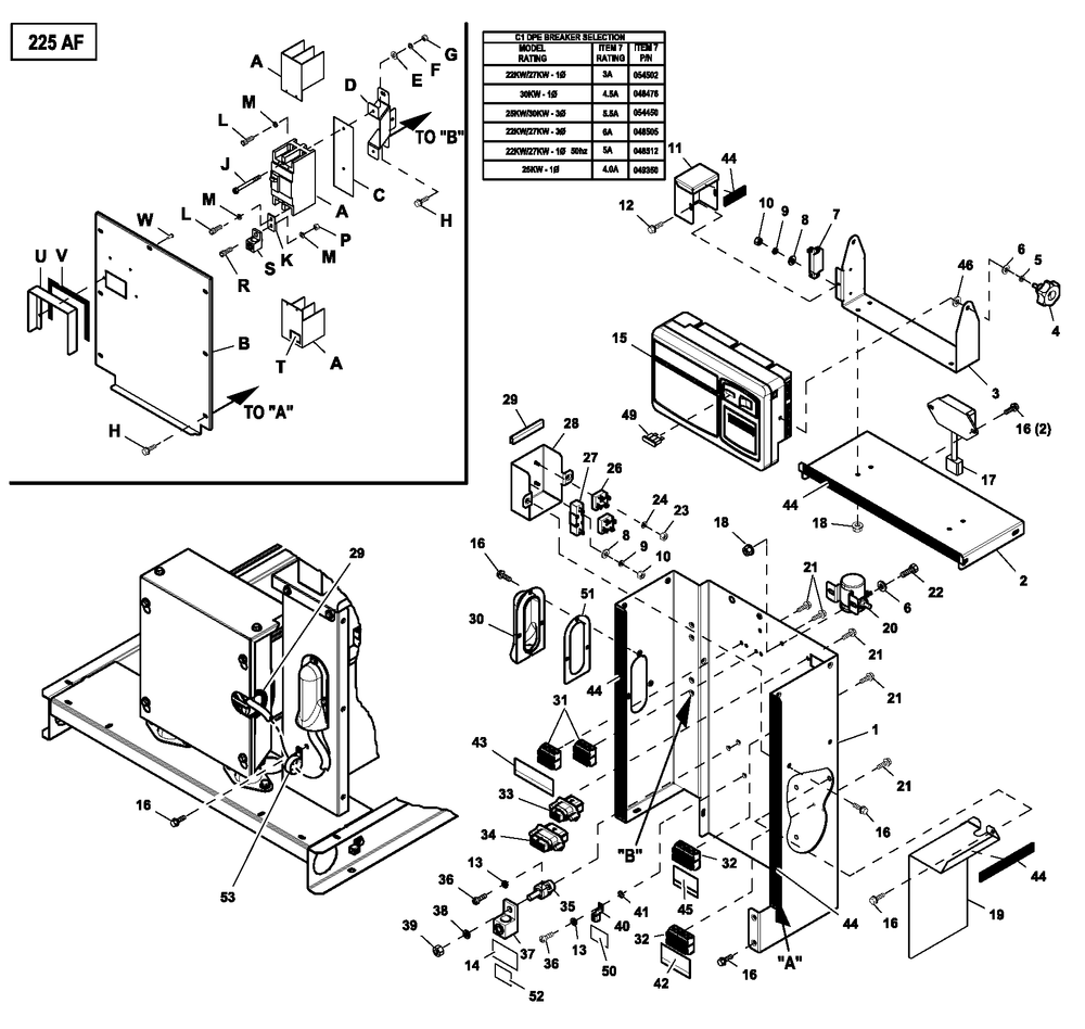 Connection Box Cl Cpl Diagram and Parts List for ET03015JNSX (6939858)(2012) Generac Generator