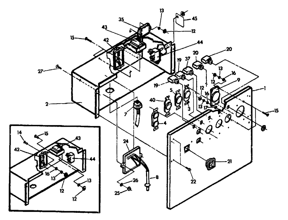 Control Panel No. 80998 Diagram and Parts List for C8000 (5564-2)(5564-2) Generac Generator