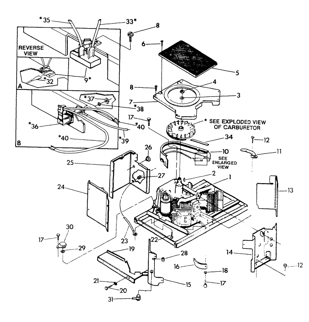 Engine Sheet Metal Diagram and Parts List for 9508-1  Generac Generator