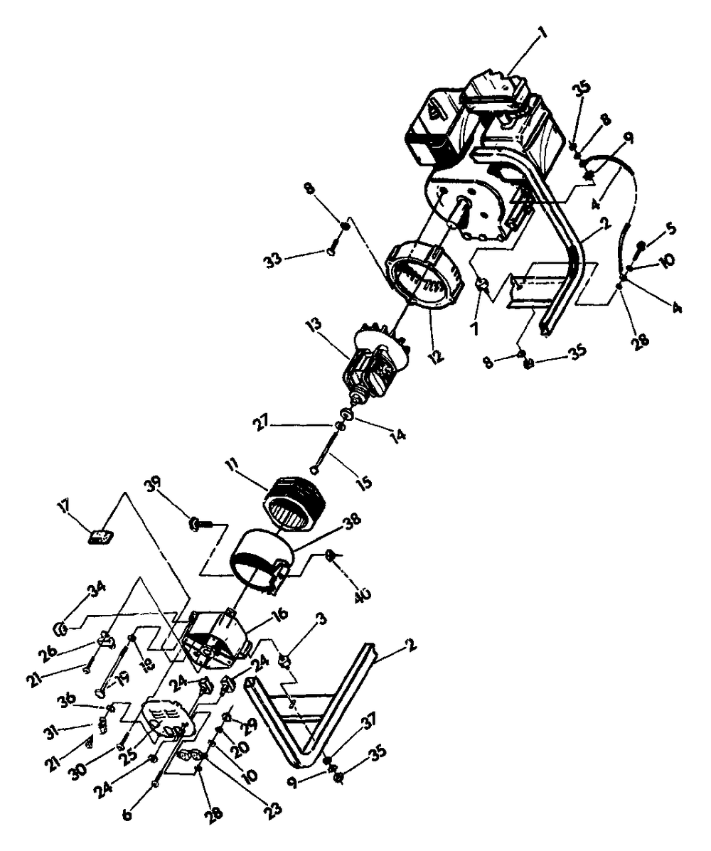 Generator Diagram and Parts List for S2400 (9419-0)(9419-0) Generac Generator