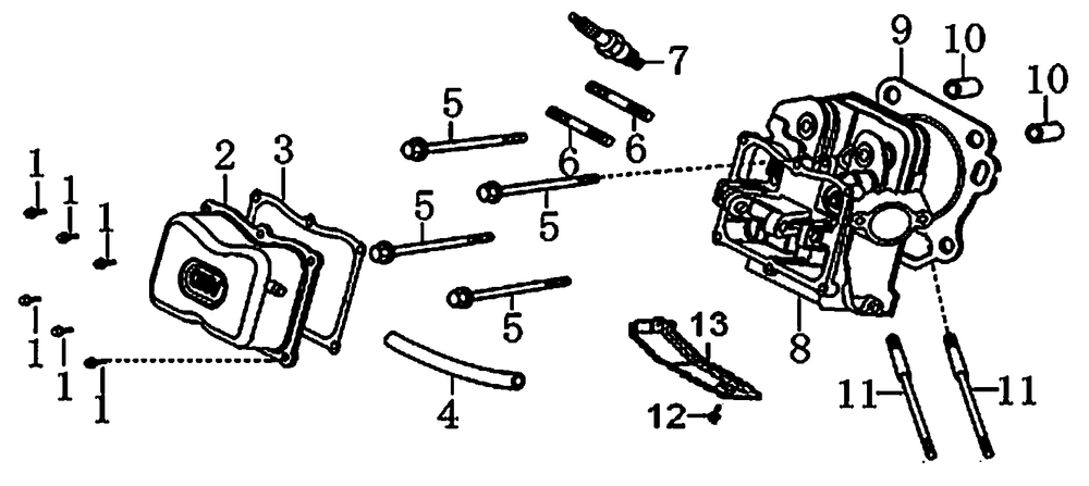 Cylinder Head Diagram and Parts List for 005941R2 (6746672A)(2016) Generac Generator