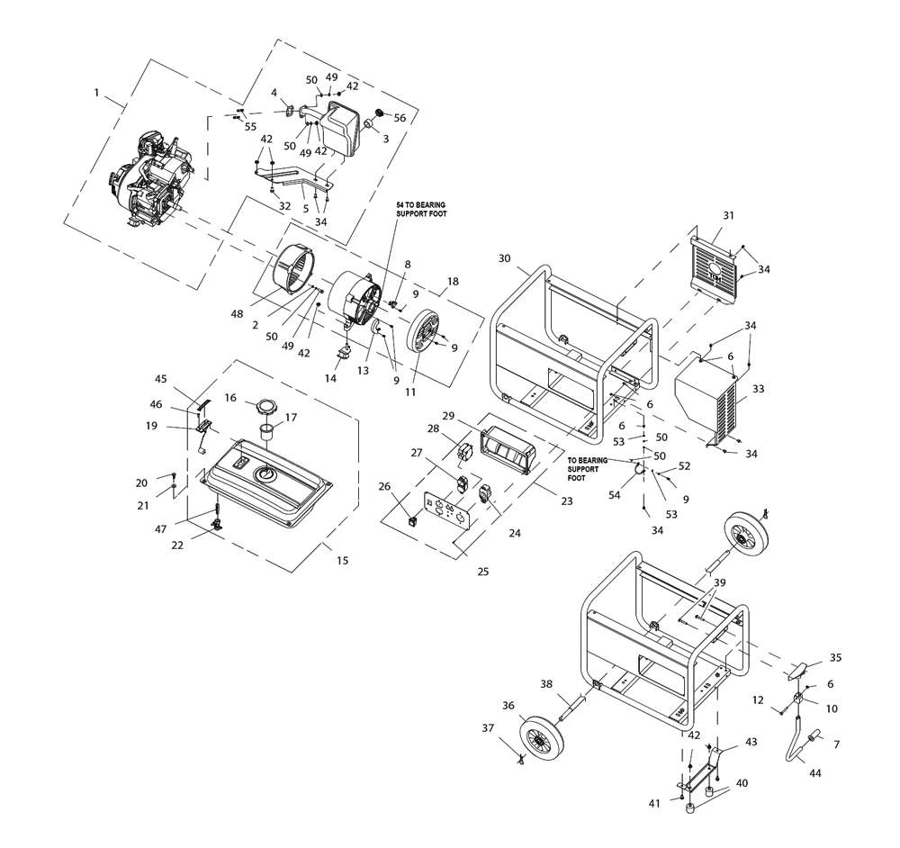 Fig-0 Diagram and Parts List for 005790R0  Generac Generator
