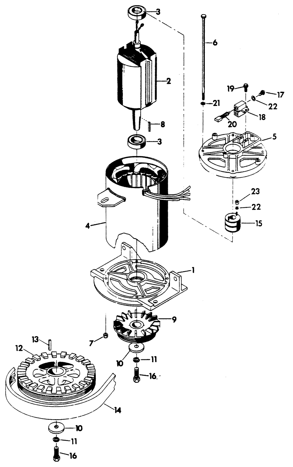 Alternator Diagram and Parts List for 6246-4  Generac Generator