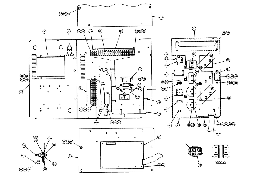 Voltage-Phase Selector Board (Part 2) Diagram and Parts List for 9303-5  Generac Generator