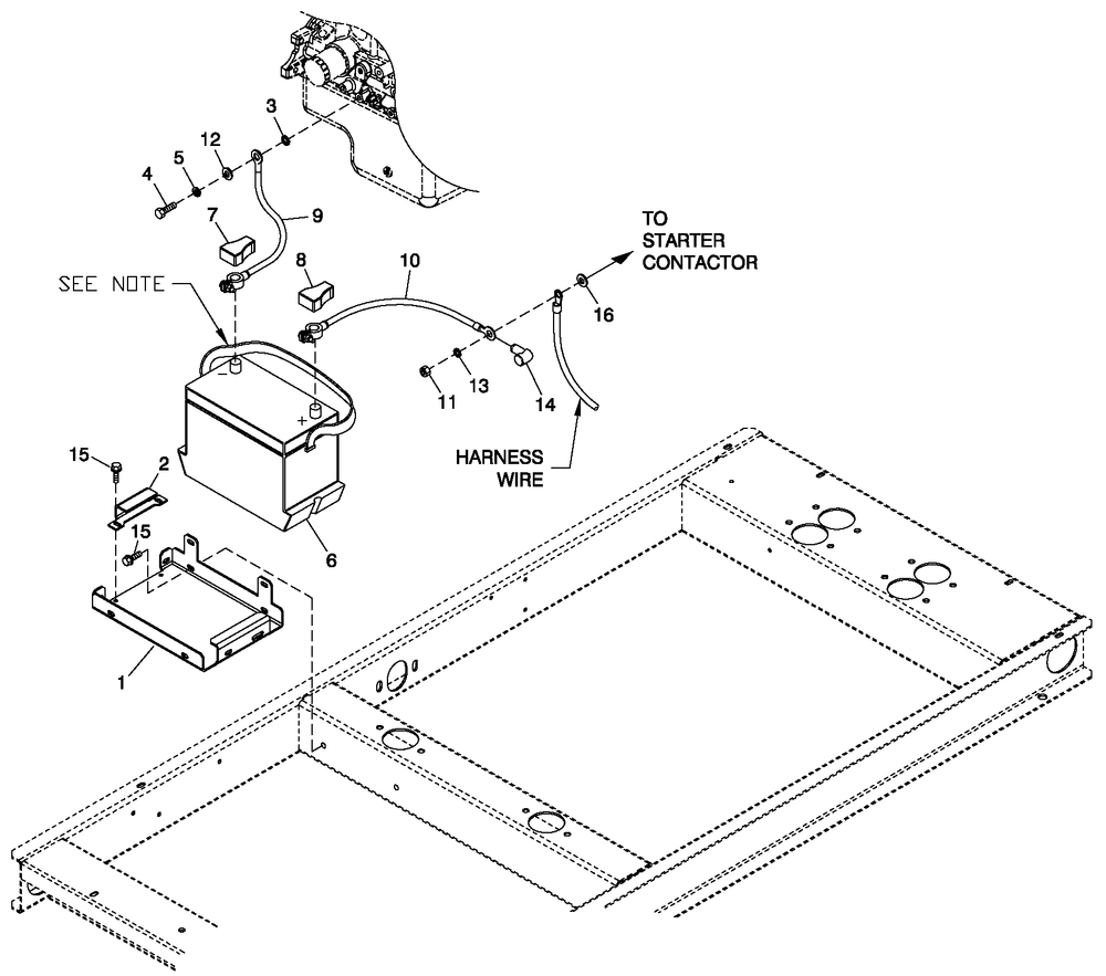 Battery C11.6l Diagram and Parts List for ET02516GNSN (5817583 - 5853670)(2010) Generac Generator
