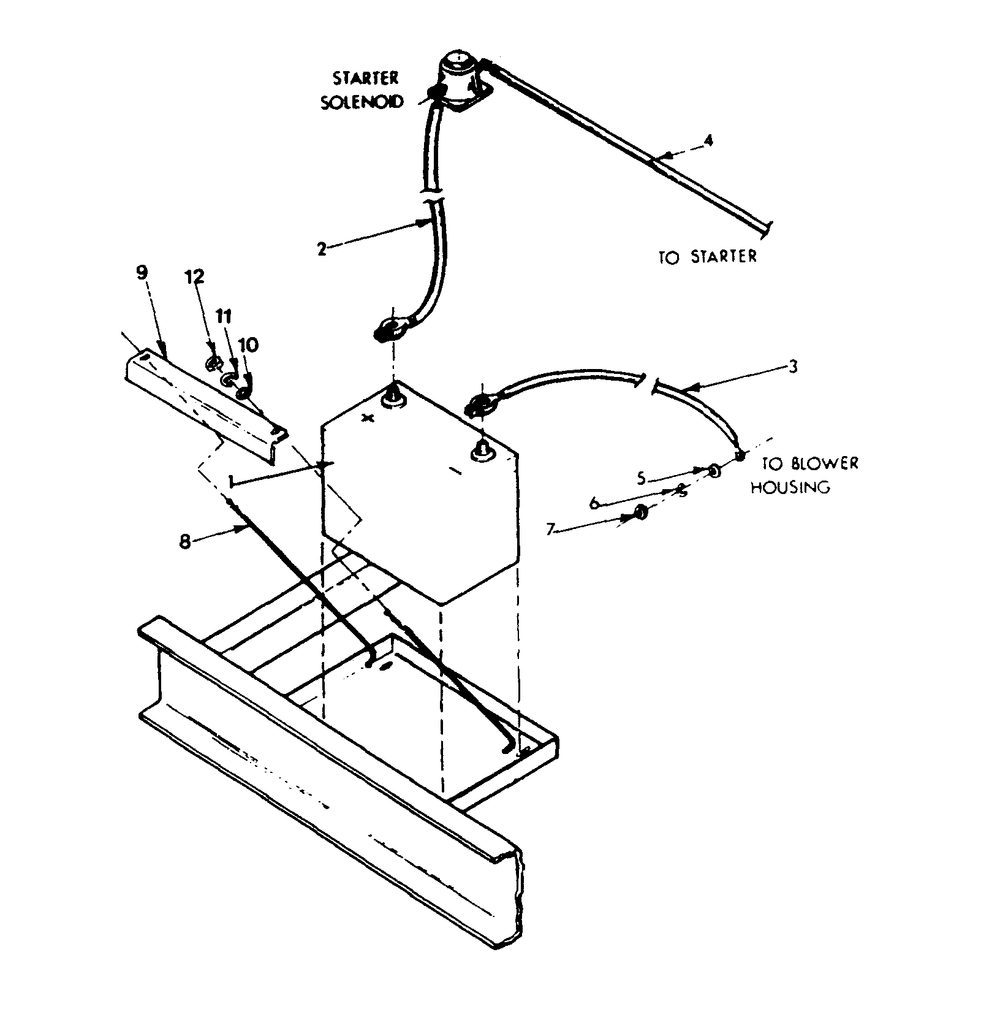 Battery Diagram and Parts List for 9112-7  Generac Generator