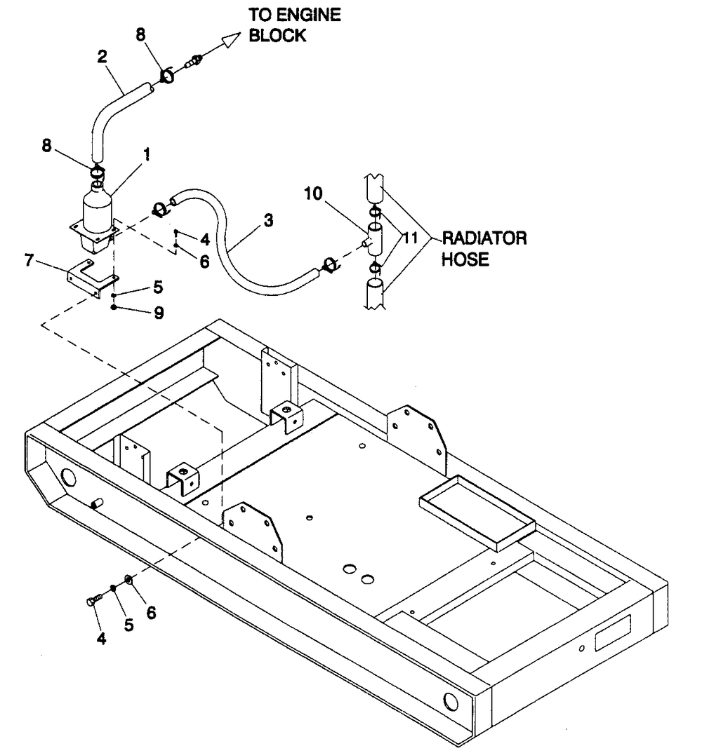 Block Heater Diagram and Parts List for 4361-1  Generac Generator