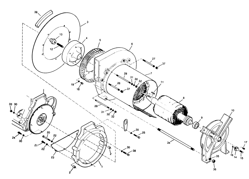 Alternator Diagram and Parts List for 1012-A  Generac Welder