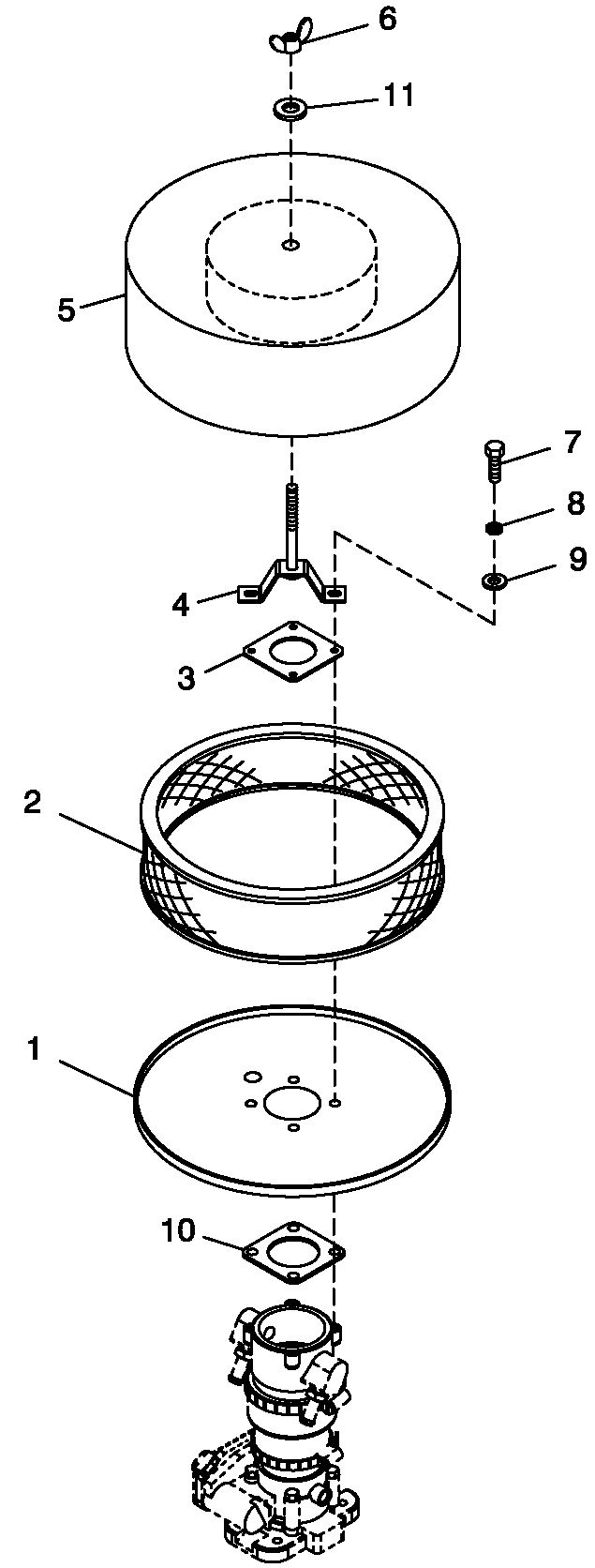 Air Cleaner 5.4l/6.8l Ford Diagram and Parts List for QT15068AVAY (5526014)(2009) Generac Generator
