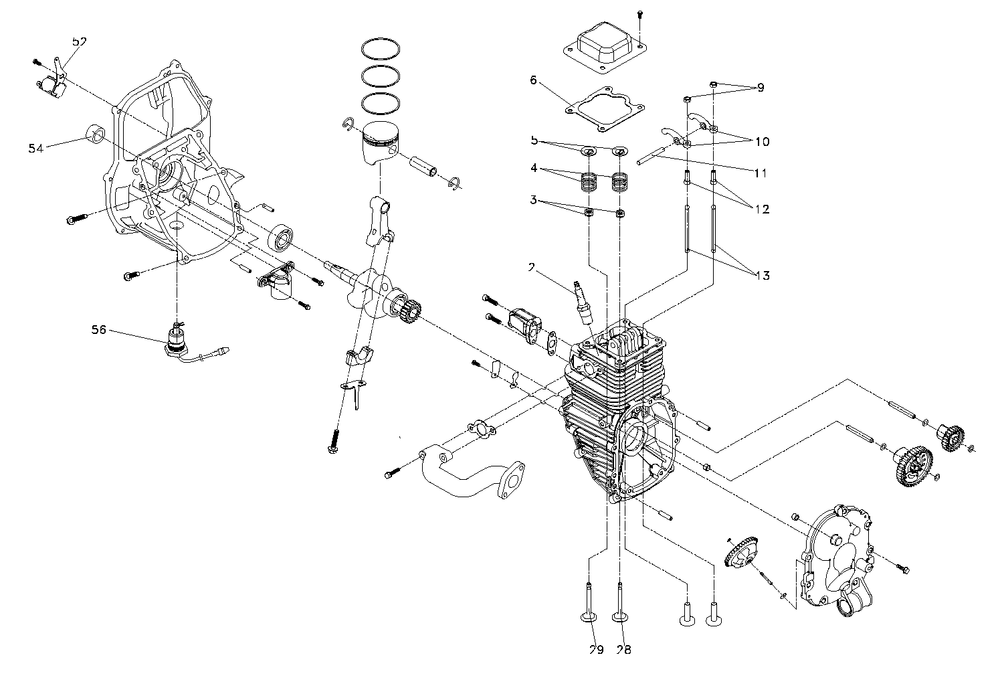 Parts Manual 80cc Gasoline Eng Diagram and Parts List for 0058420 (7889179C - 7889610C)(2013) Generac Generator