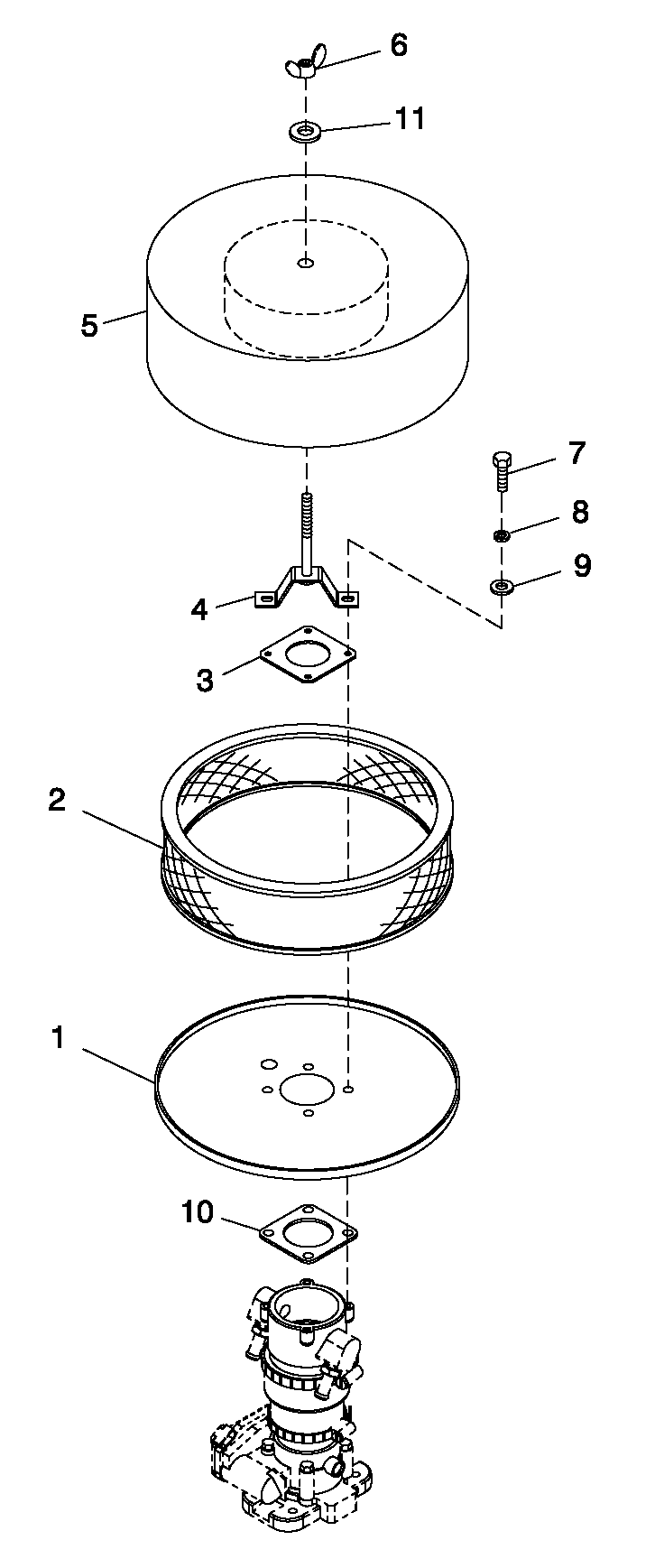 Air Cleaner 5.4l/6.8l Ford Diagram and Parts List for ET15068AVAY (5955880)(2010) Generac Generator
