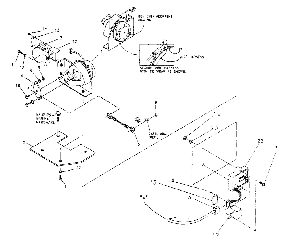 Electronic Governor Diagram and Parts List for 0915-3  Generac Generator