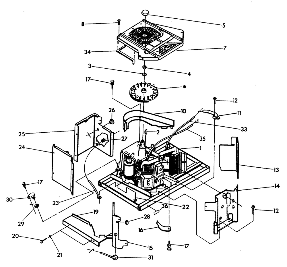 Sheet Metal Diagram and Parts List for 9592-1  Generac Generator