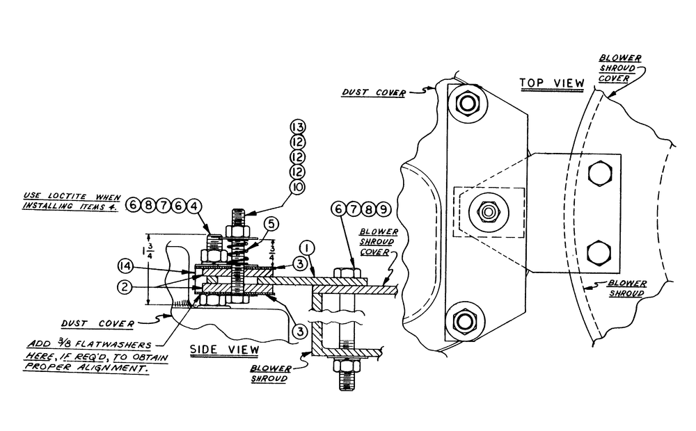 Vibration Dampening Assembly Diagram and Parts List for 5697-4  Generac Generator