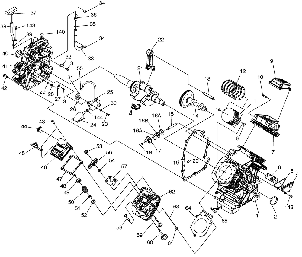 Engine 3 Diagram and Parts List for 0050950 (0405V00490 - 3305V03396)(2005) Generac Generator