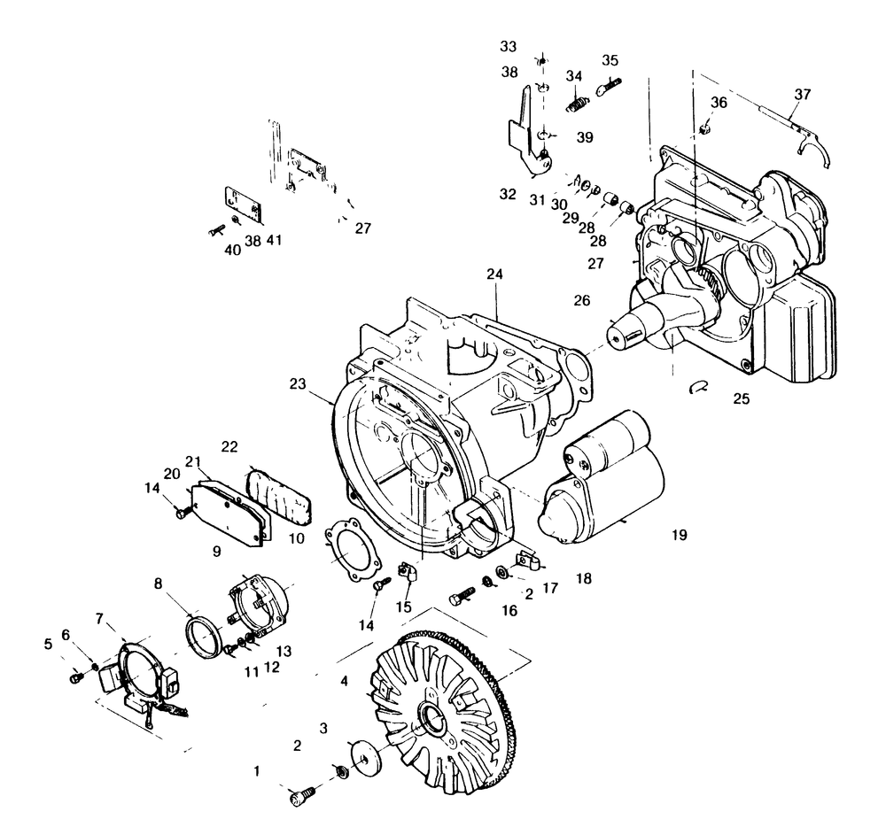 Engine Crankcase (Part 2) Diagram and Parts List for 1006-A  Generac Welder
