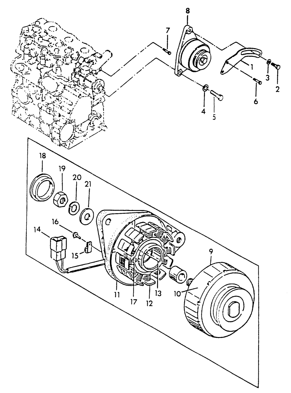 Dc Alternator Diagram and Parts List for 9025-0  Generac Generator